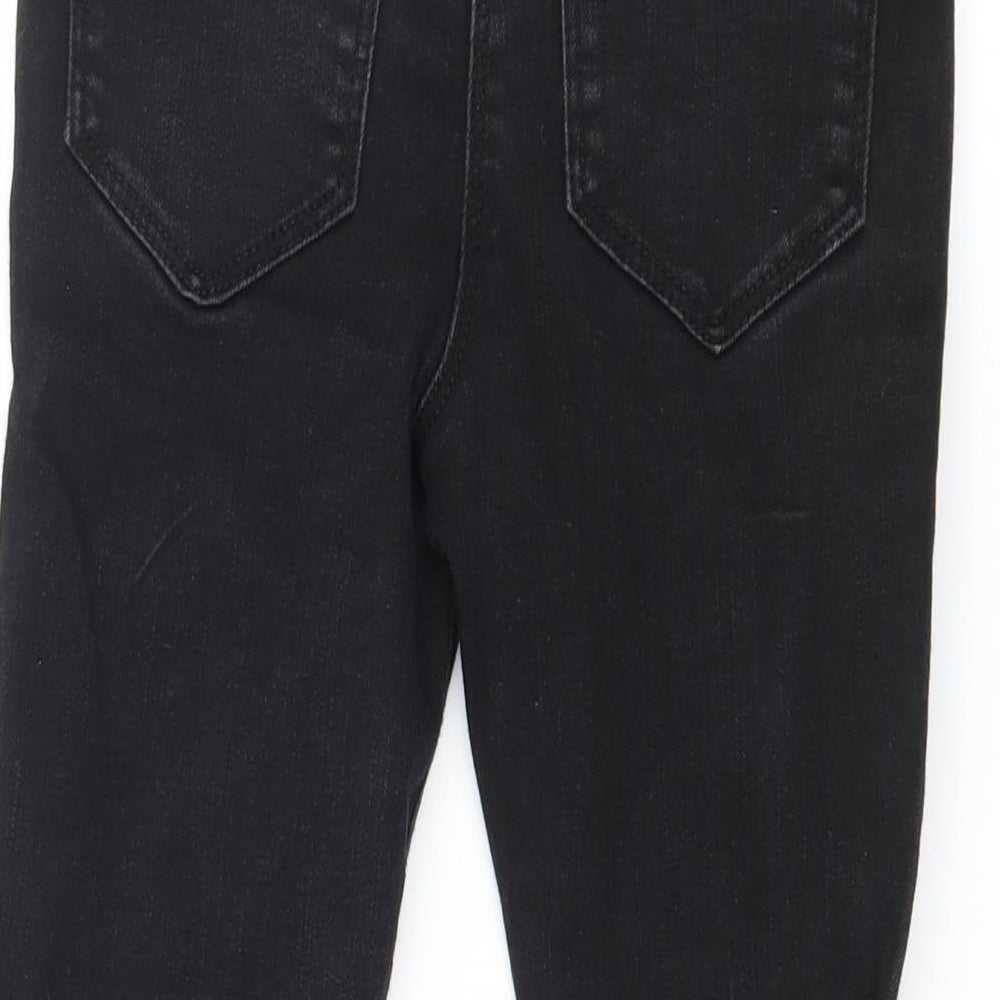 Matalan Girls Black Striped Denim Skinny Jeans Size 6 Years