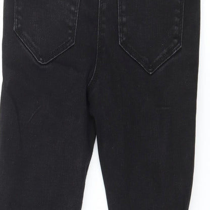 Matalan Girls Black Striped Denim Skinny Jeans Size 6 Years