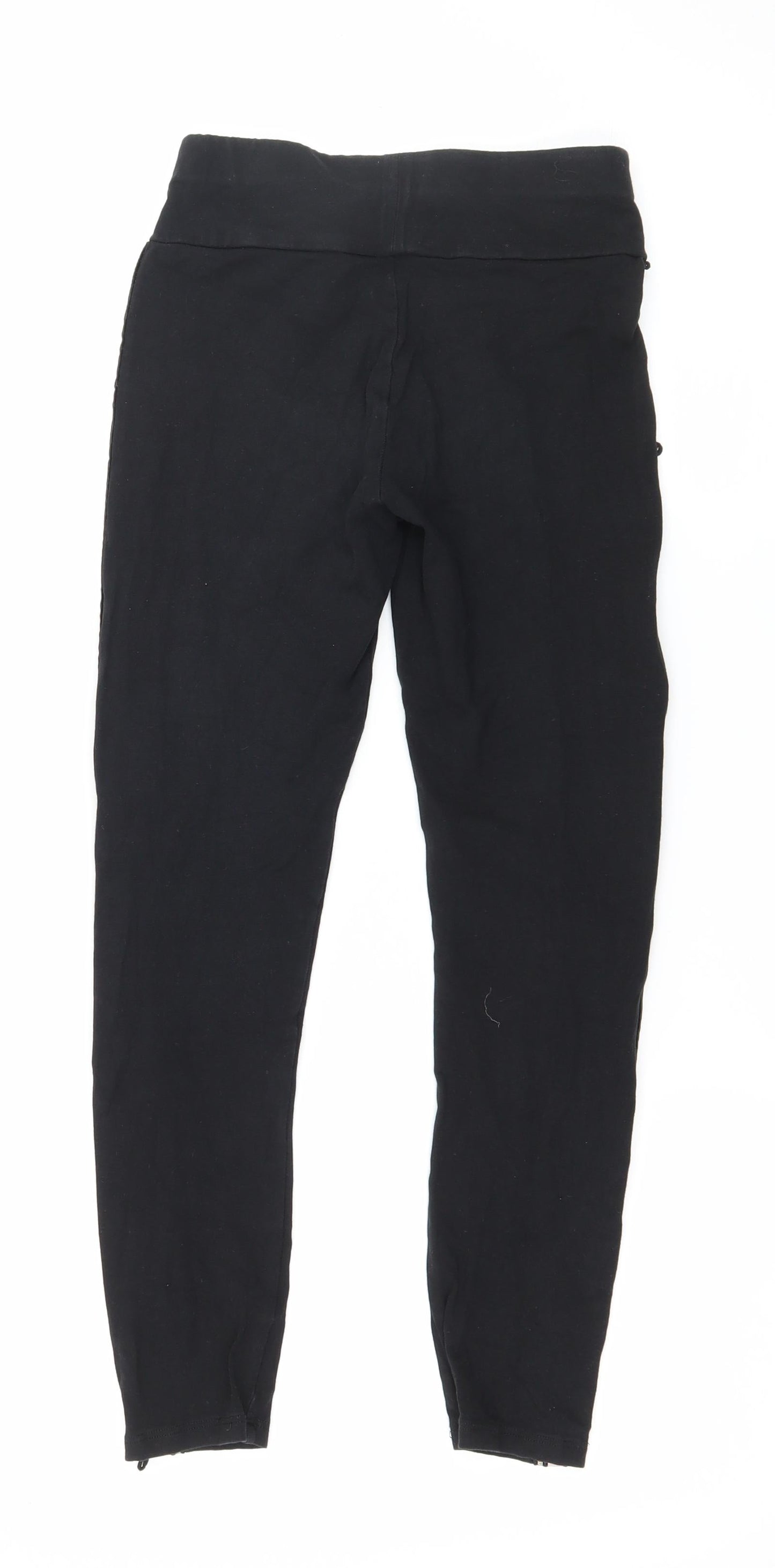 New Look Girls Black Striped Jersey Jegging Trousers Size 9 Years