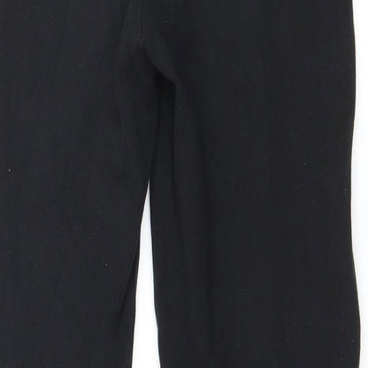 New Look Girls Black Striped Jersey Jegging Trousers Size 9 Years