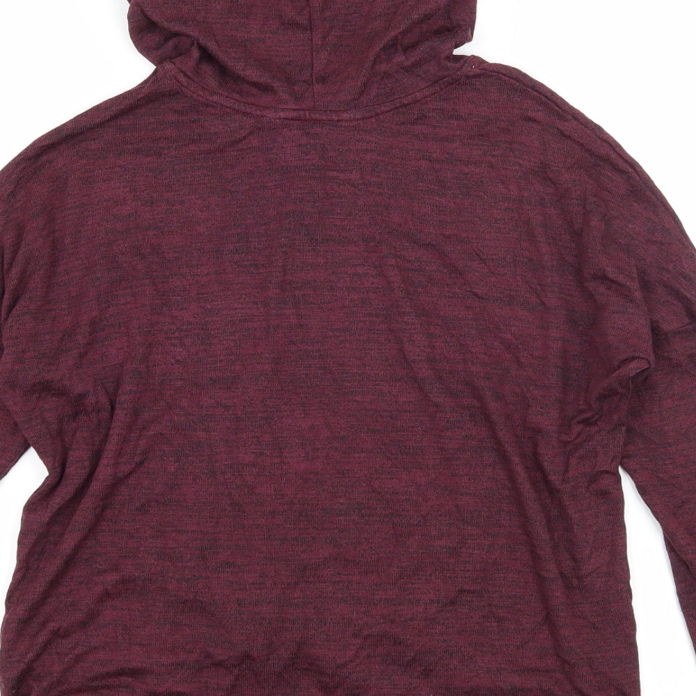 H&M Girls Purple  Jersey Pullover Hoodie Size 9-10 Years  - Living the dream