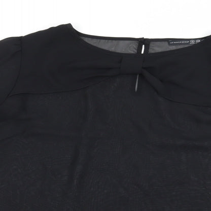 Womens UK Size 12 Atmosphere Black Basic Blouse