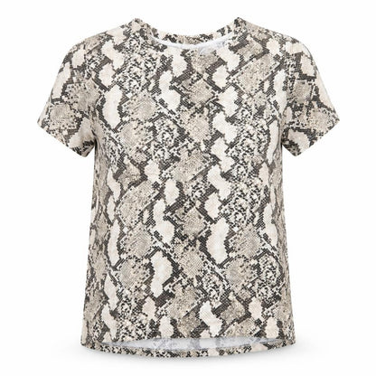 H&M Womens Brown Animal Print Jersey Basic T-Shirt Size S