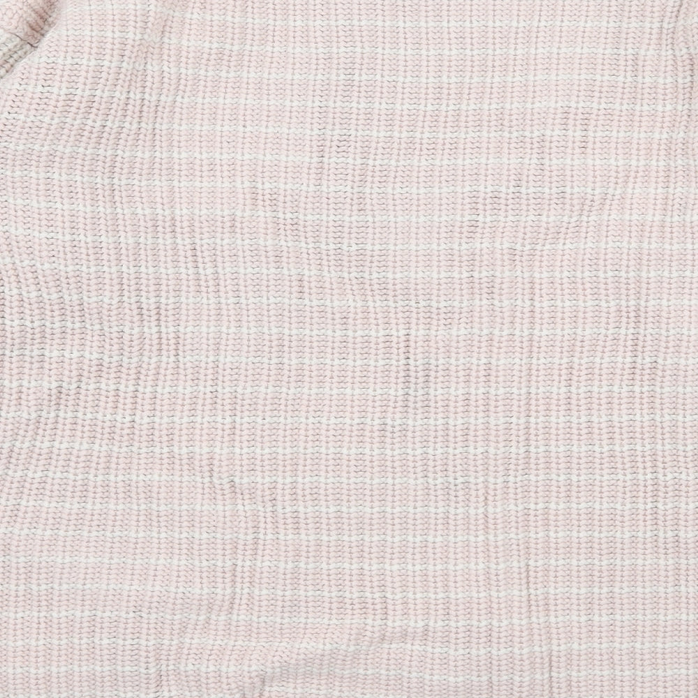 Marks and Spencer Womens Pink Striped Knit Pullover Jumper Size M