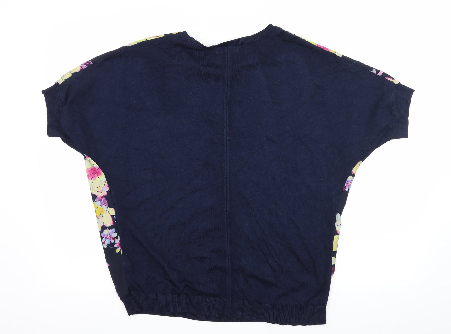 F&F Womens Blue Floral  Basic Blouse Size 10