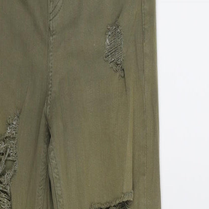 Topshop Womens Green  Denim Skinny Jeans Size 26 in L30 in