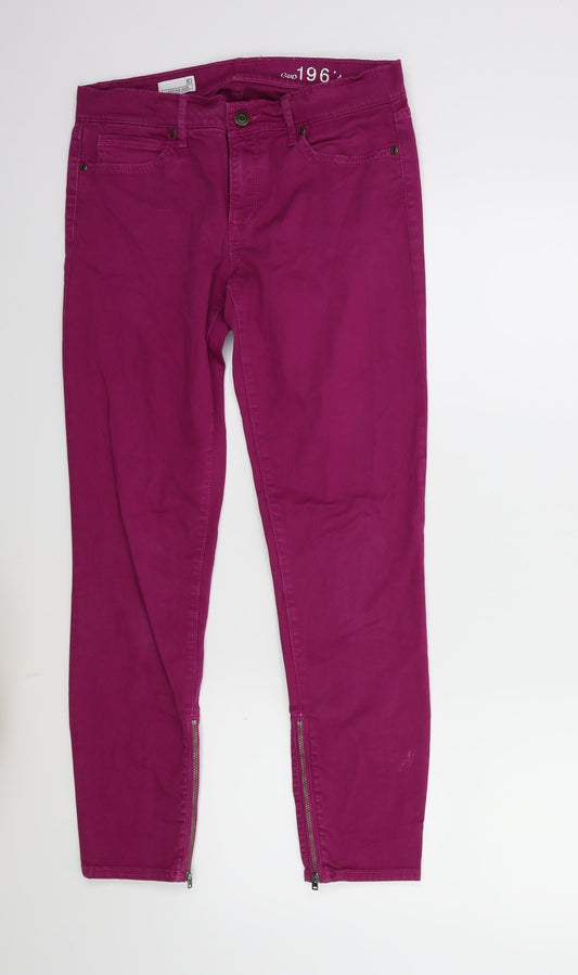 Gap Womens Purple  Denim Skinny Jeans Size 10 L27 in