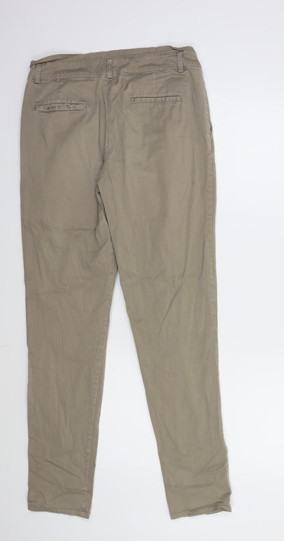 Womens UK Size 12 Etam Regular Fit Chino Beige Trousers