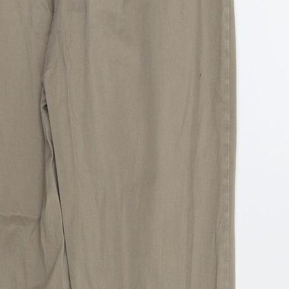 Womens UK Size 12 Etam Regular Fit Chino Beige Trousers