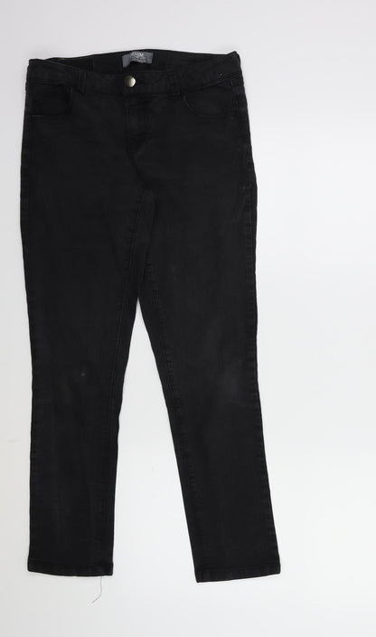 Dorothy Perkins Womens Black  Denim Skinny Jeans Size 10 L27 in