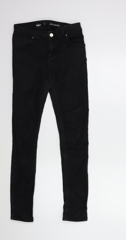 Never denim Womens Black  Denim Skinny Jeans Size S L30 in