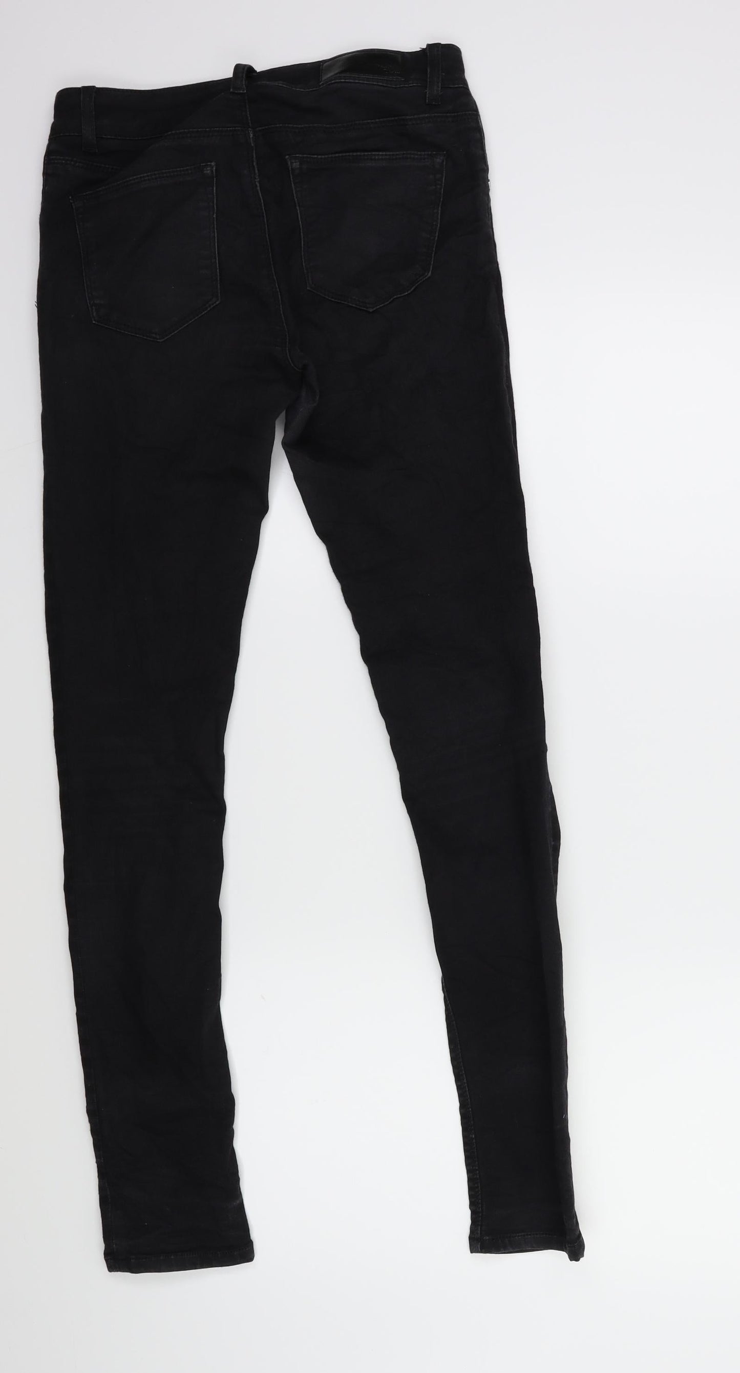 Never denim Womens Black  Denim Skinny Jeans Size S L30 in