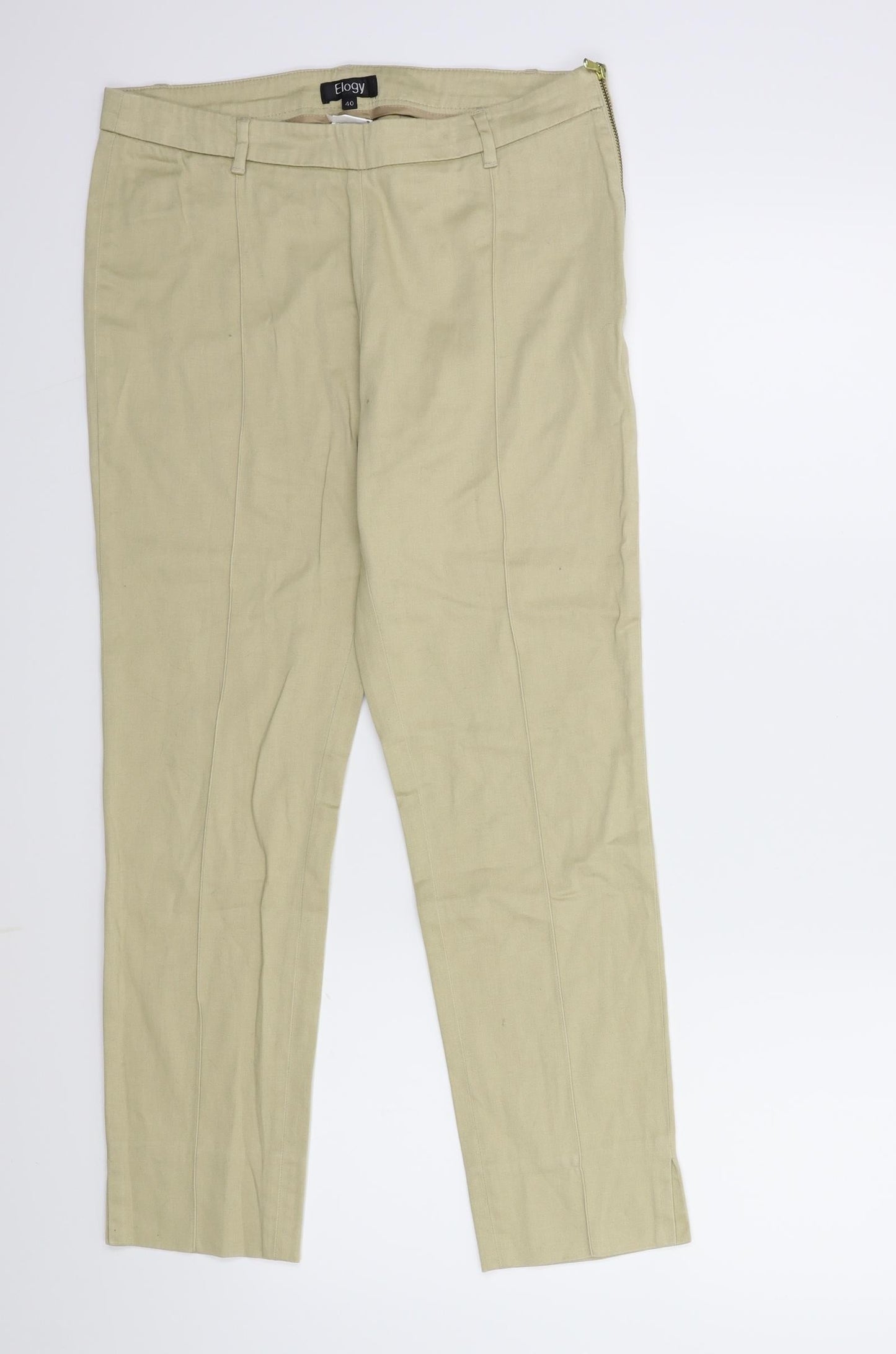elogy Womens Beige   Trousers  Size 12 L25 in