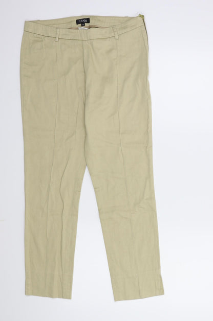 elogy Womens Beige   Trousers  Size 12 L25 in
