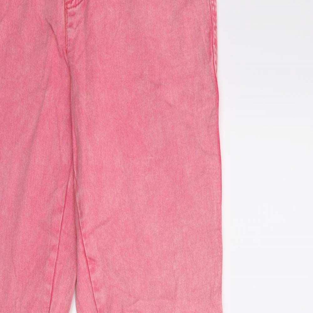 Womens UK Size 10 John Boner Regular Fit Skinny Pink Jeans