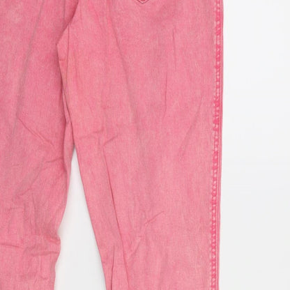 Womens UK Size 10 John Boner Regular Fit Skinny Pink Jeans