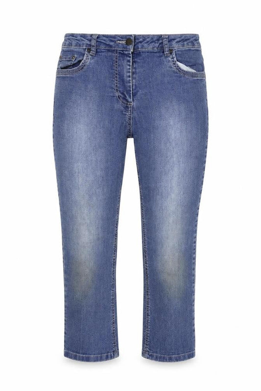 Womens Blue  Denim Cropped Jeans Size 30 in L22 in