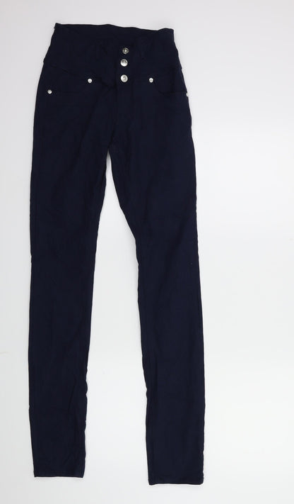 Womens UK Size 23 in Preworn Regular Fit Skinny Blue Jeans