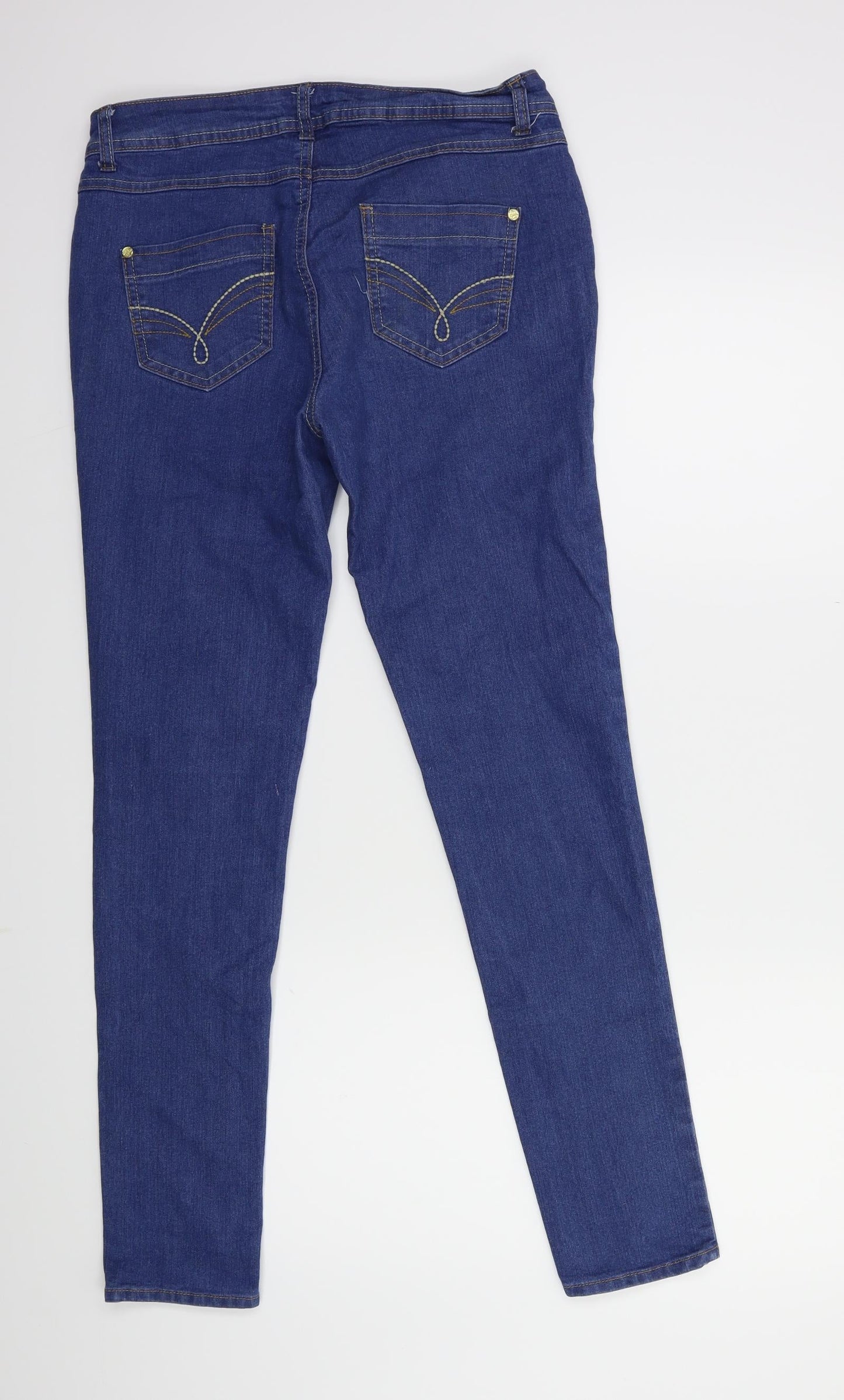 Denim & Co. Womens Blue  Denim Skinny Jeans Size 12 L29 in