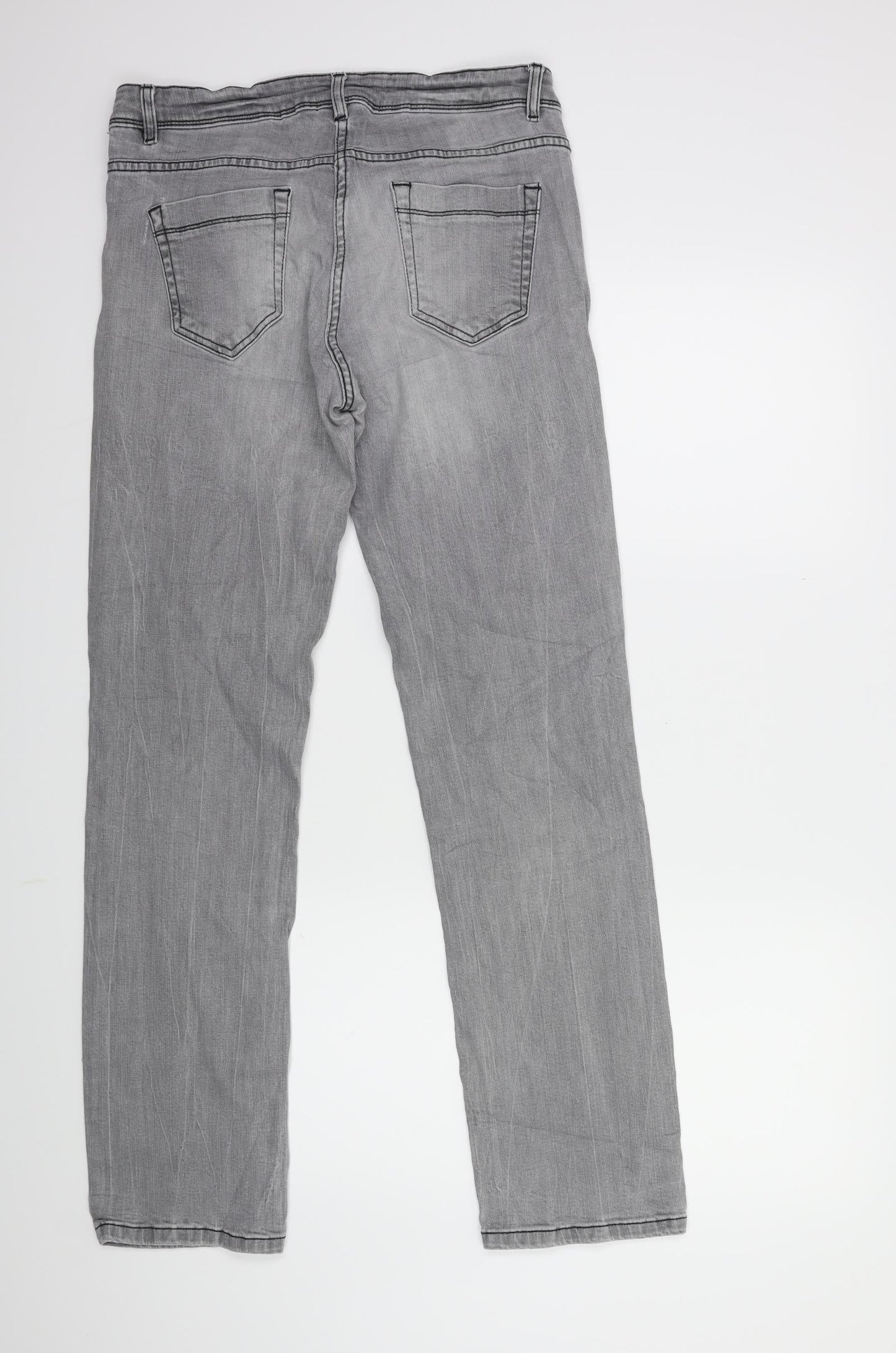 Womens UK Size 10 Up Fashion Regular Fit Skinny Grey Jeans