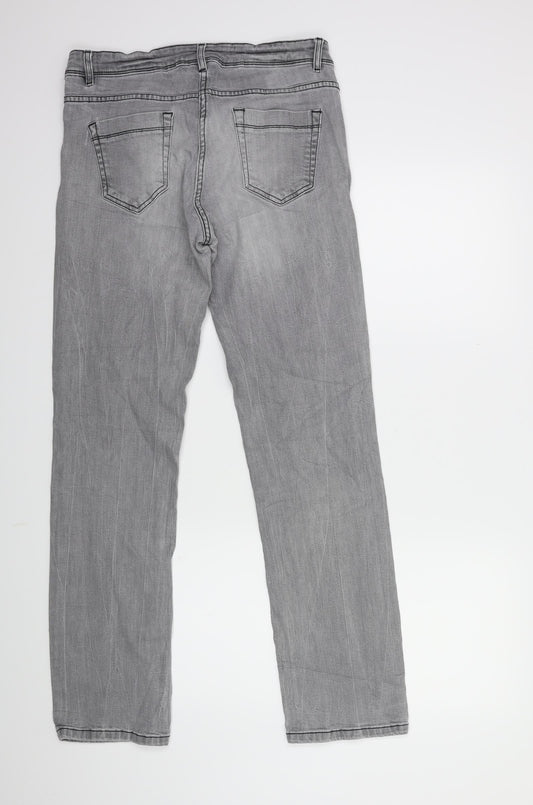 Womens UK Size 10 Up Fashion Regular Fit Skinny Grey Jeans