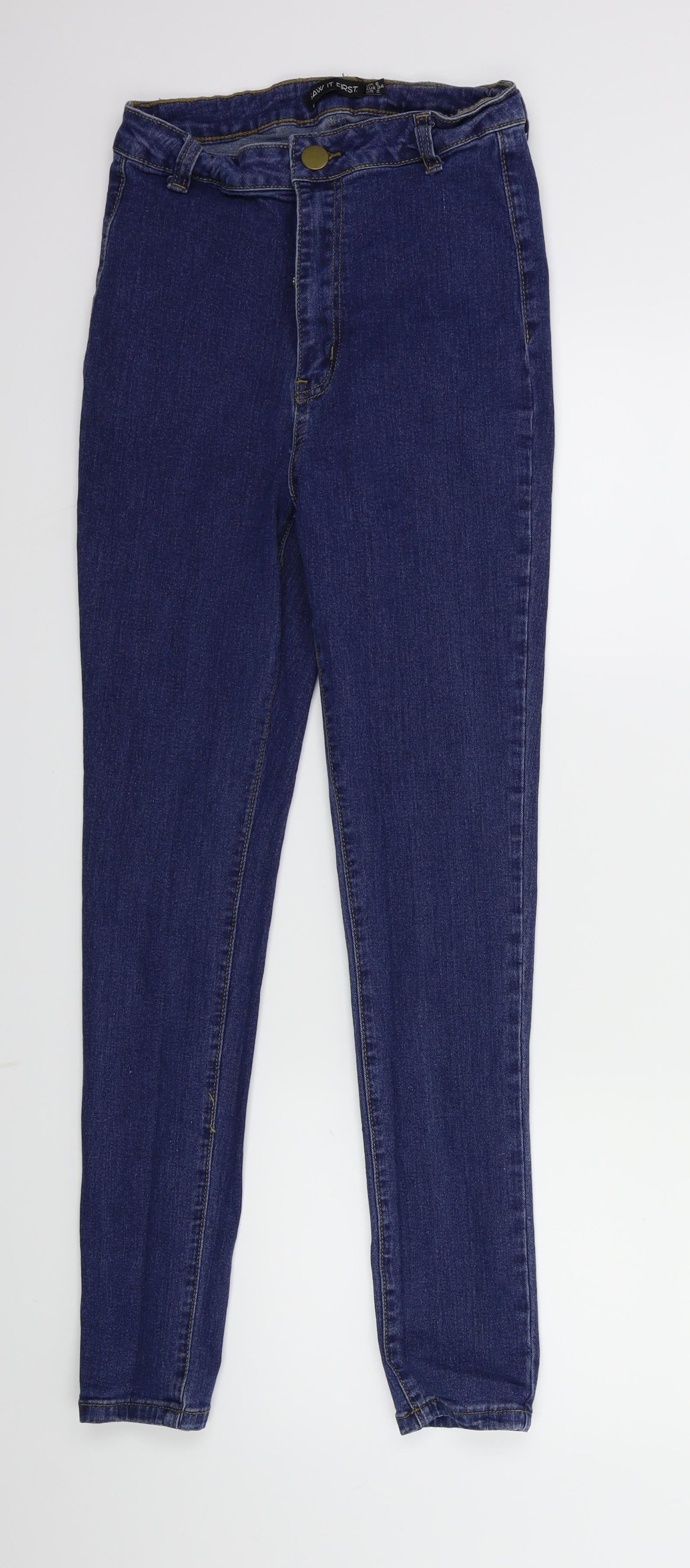 I SAW IT FIRST Womens Blue  Denim Skinny Jeans Size 6 L26 in