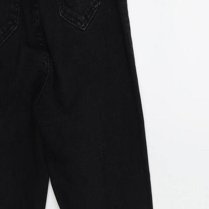 Womens UK Size 6 Denim Wise Regular Fit Skinny Black Jeans