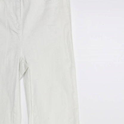 NEXT Womens White  Denim Straight Jeans Size 8 L28 in