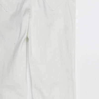 NEXT Womens White  Denim Straight Jeans Size 8 L28 in