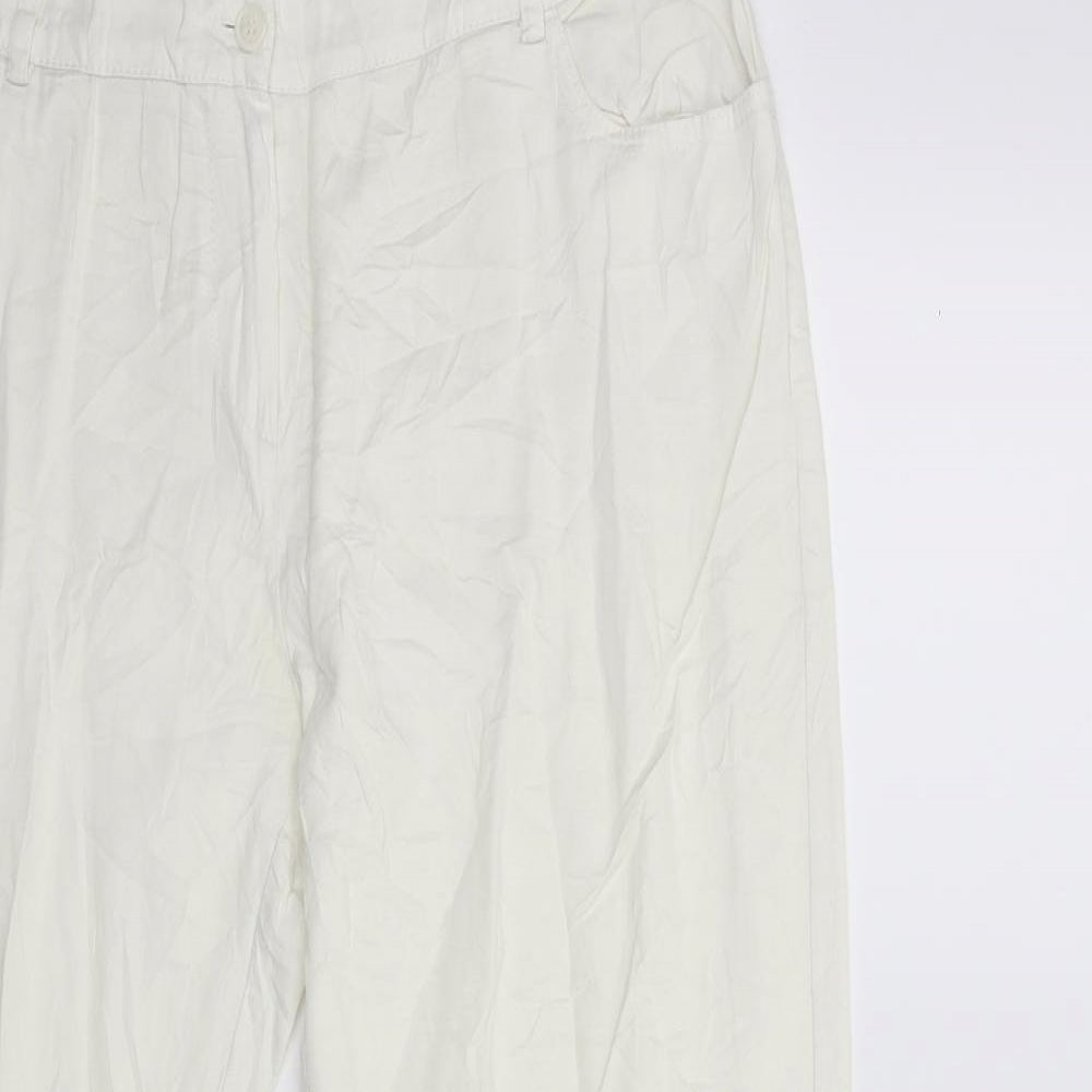 fraternity women Womens White   Trousers  Size 18 L27 in