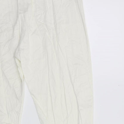 fraternity women Womens White   Trousers  Size 18 L27 in