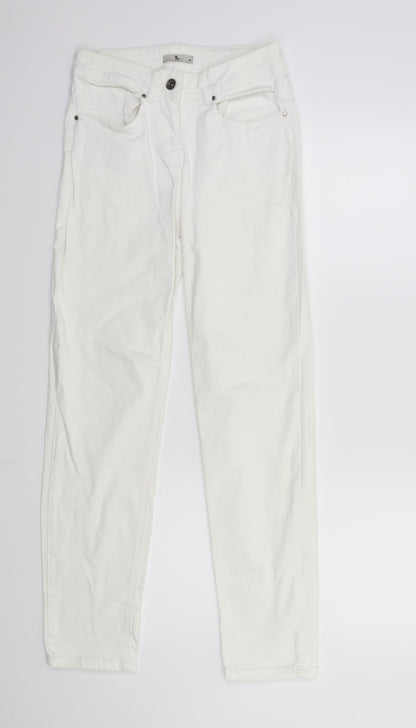 TU Womens White  Denim Skinny Jeans Size 8 L29 in