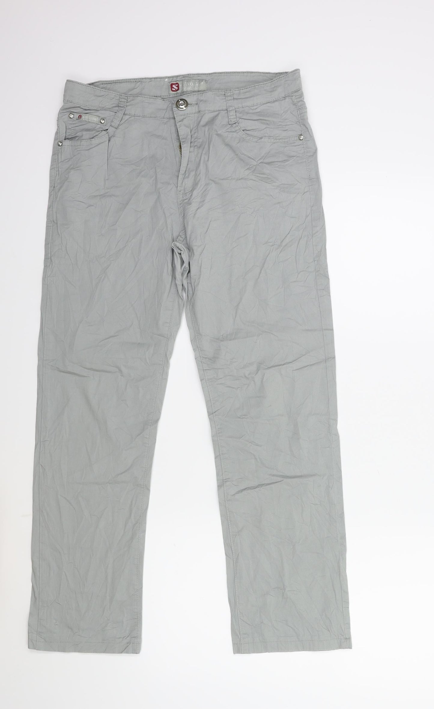 Womens UK Size 31 in SUNBIRD Regular Fit Cargo Grey Trousers