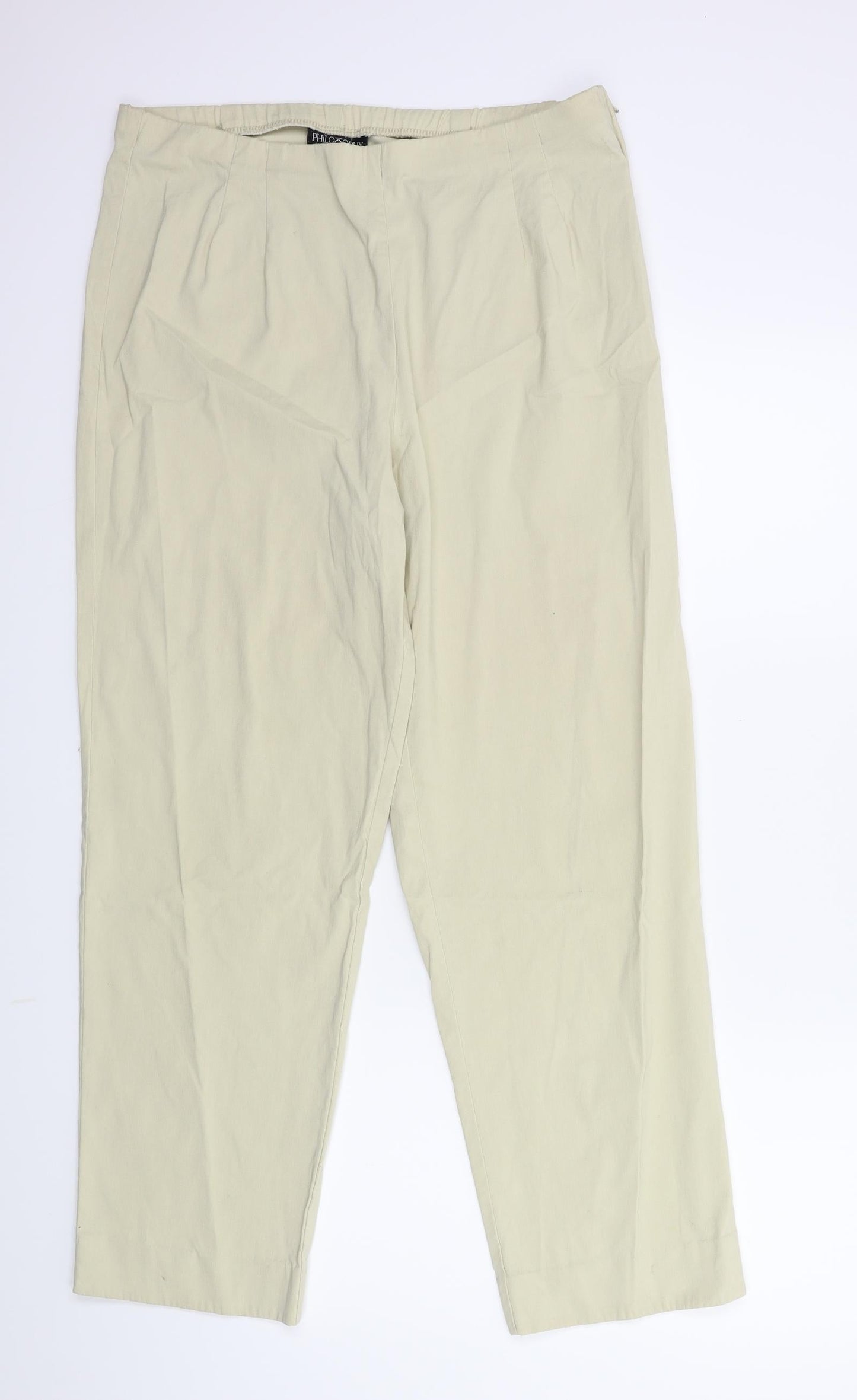 Philosophy Womens Beige   Trousers  Size 16 L26 in