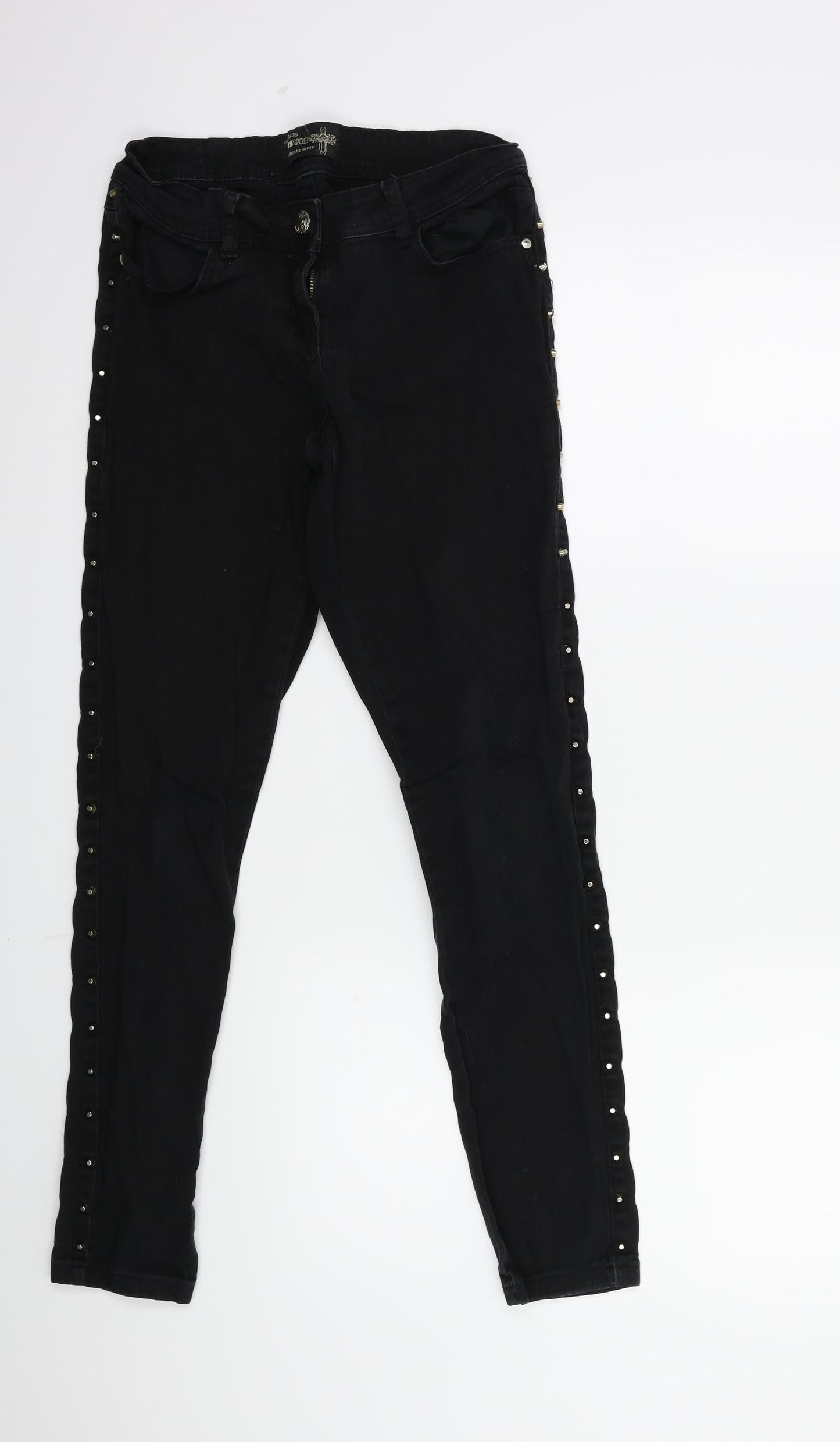 Womens UK Size 8 yesyes Regular Fit Skinny Black Jeans