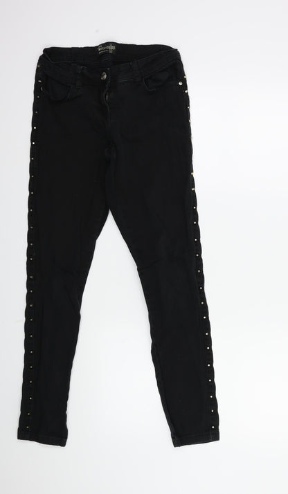 Womens UK Size 8 yesyes Regular Fit Skinny Black Jeans