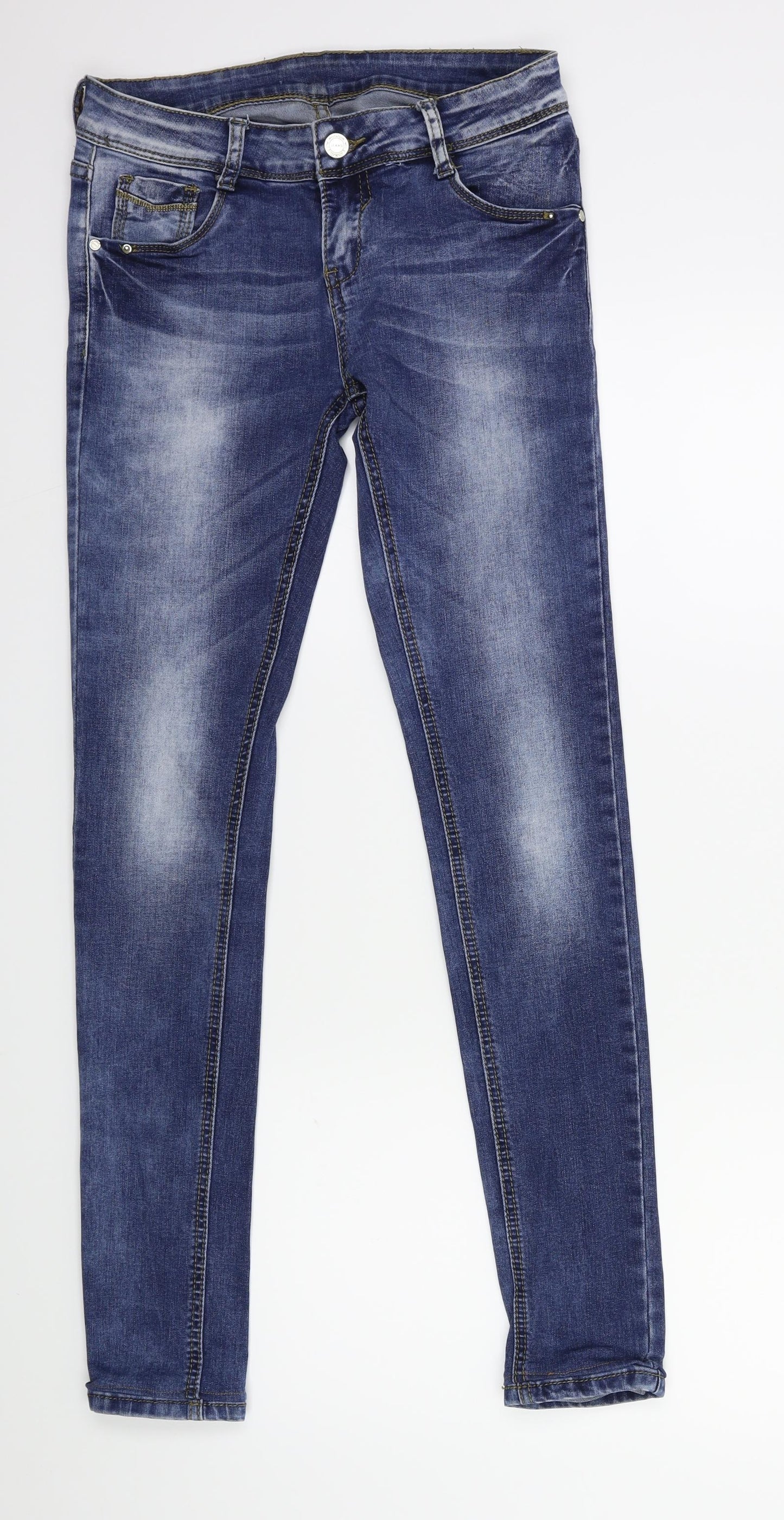 Womens UK Size 28 in Preworn Regular Fit Skinny Blue Jeans