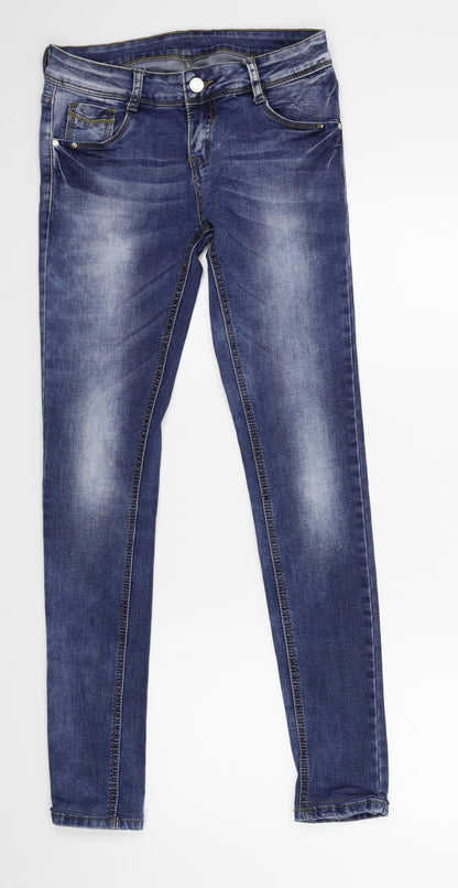 Womens UK Size 28 in Preworn Regular Fit Skinny Blue Jeans