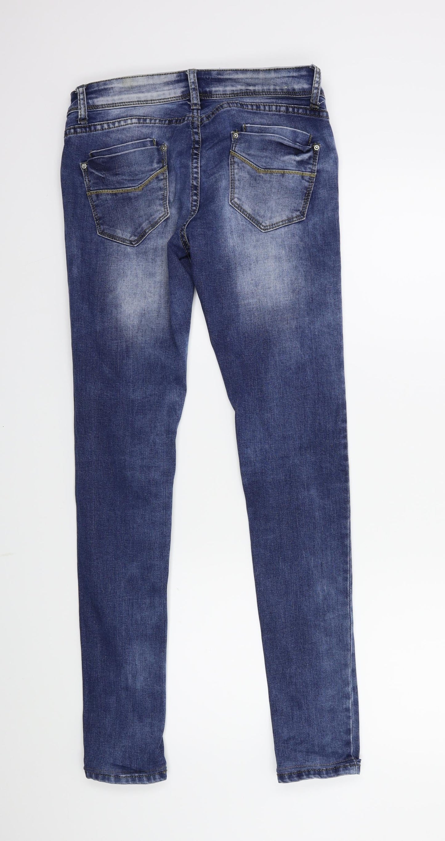 Womens UK Size 28 in Preworn Regular Fit Skinny Blue Jeans