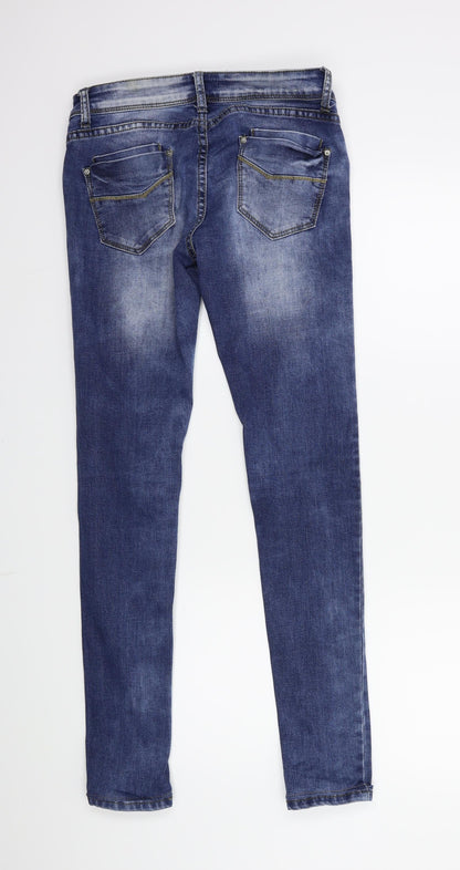 Womens UK Size 28 in Preworn Regular Fit Skinny Blue Jeans