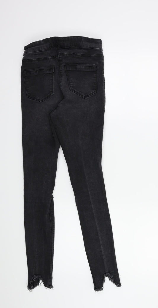 Matalan Womens Black  Denim Skinny Jeans Size 8 L25 in