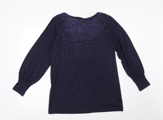 Womens UK Size 10 Marks and Spencer Blue Pullover Sweatshirt