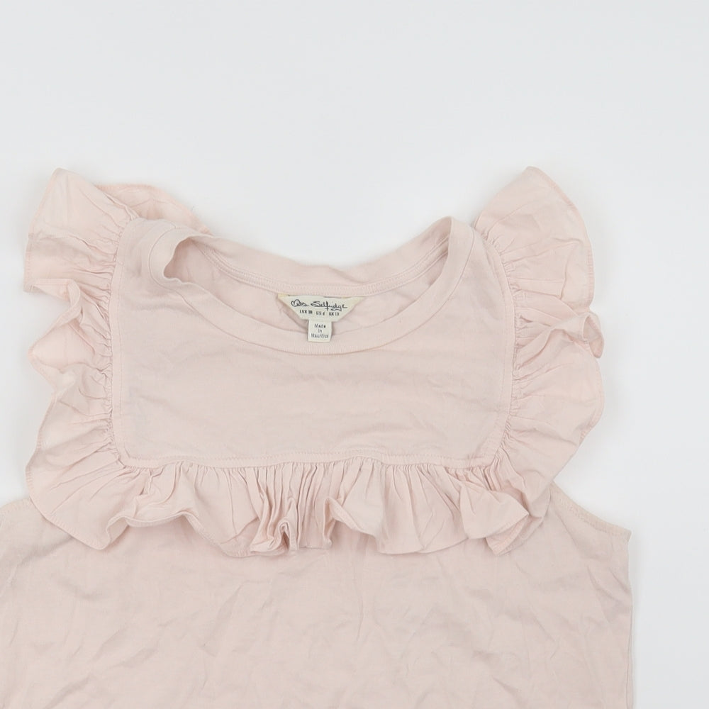 Miss Selfridge Womens Pink   Basic T-Shirt Size 10