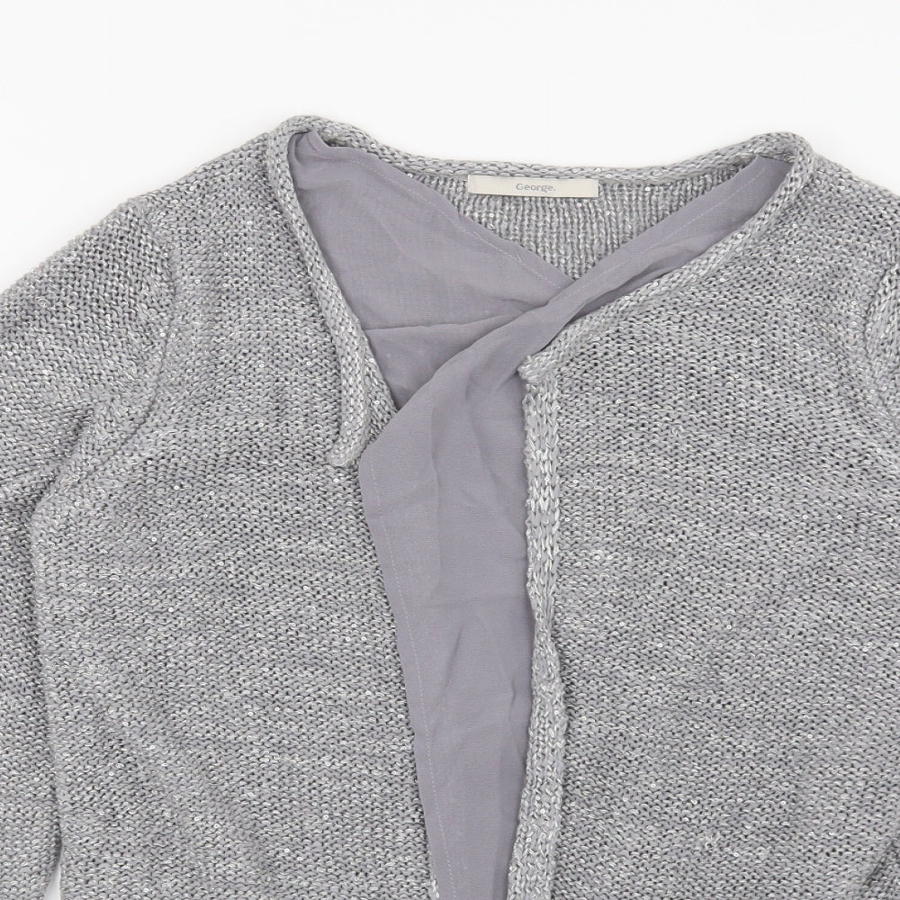 George Womens Grey   Cardigan Jumper Size 8