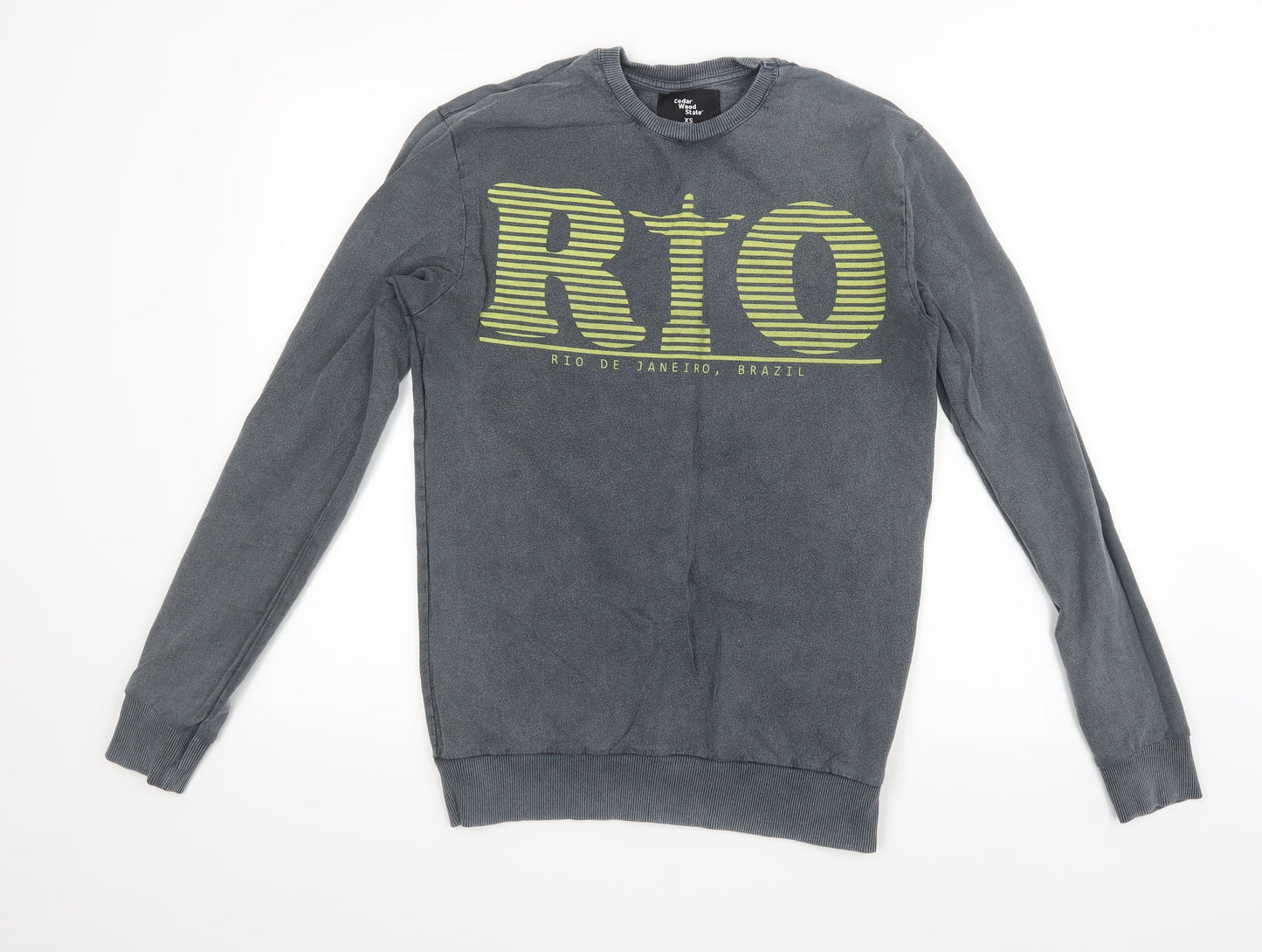Mens UK Size XS Cedar Wood State Grey Pullover Sweatshirt