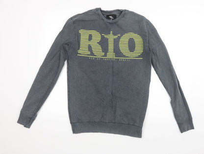 Mens UK Size XS Cedar Wood State Grey Pullover Sweatshirt