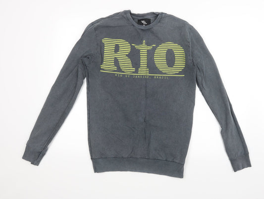 Mens UK Size XS Cedar Wood State Grey Pullover Sweatshirt