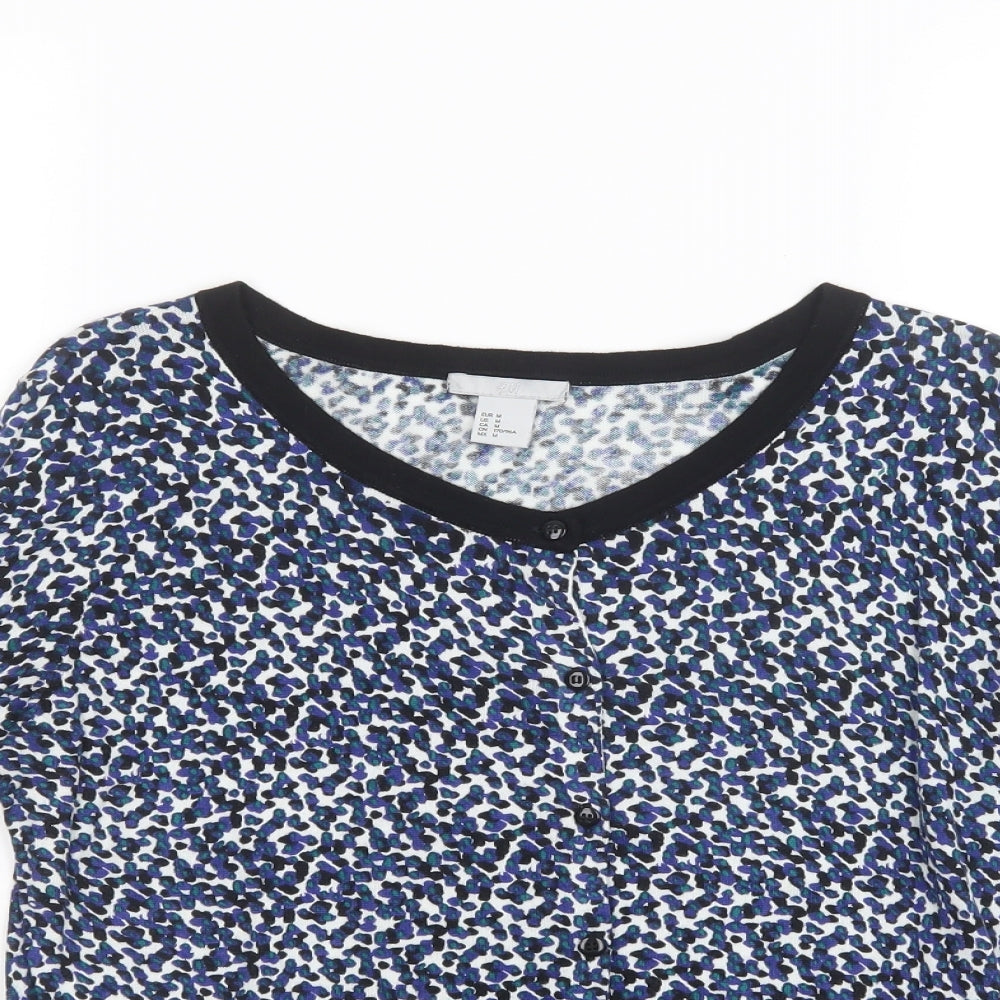 H&M Womens Black Polka Dot  Cardigan Jumper Size M