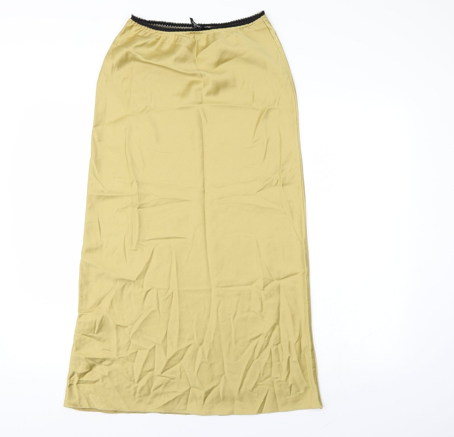 Nasty Galz Womens Gold   Maxi Skirt   - Elastic Waist