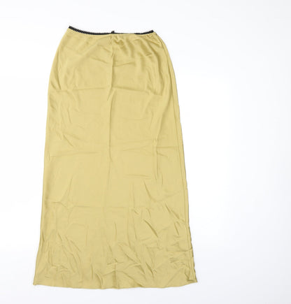 Nasty Galz Womens Gold   Maxi Skirt   - Elastic Waist